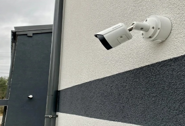 Camera installation on façade