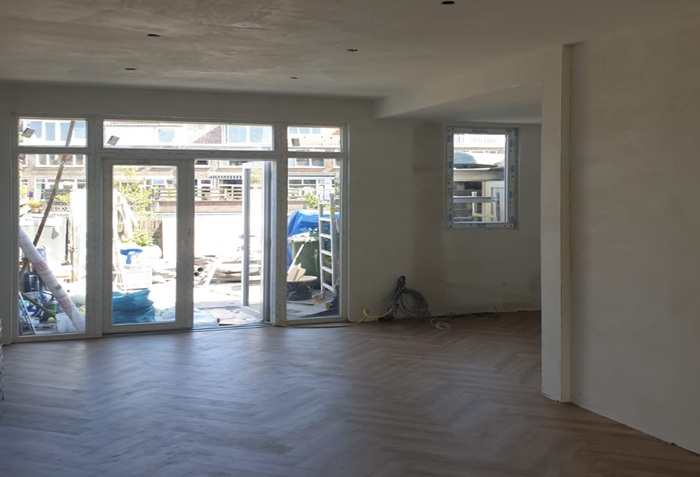 Steel portal after installation